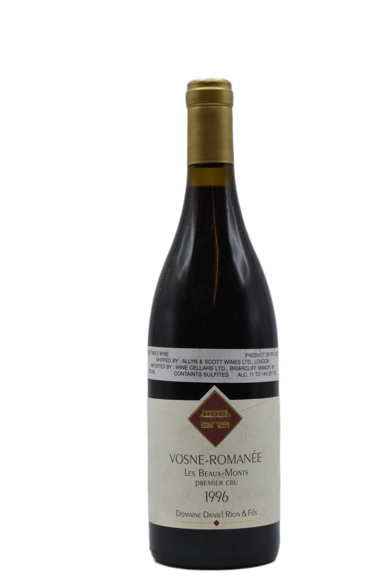 1996 Daniel Rion, Vosne Romanee 1er Cru Les Beaux-Monts 750ml - Walker Wine Co.