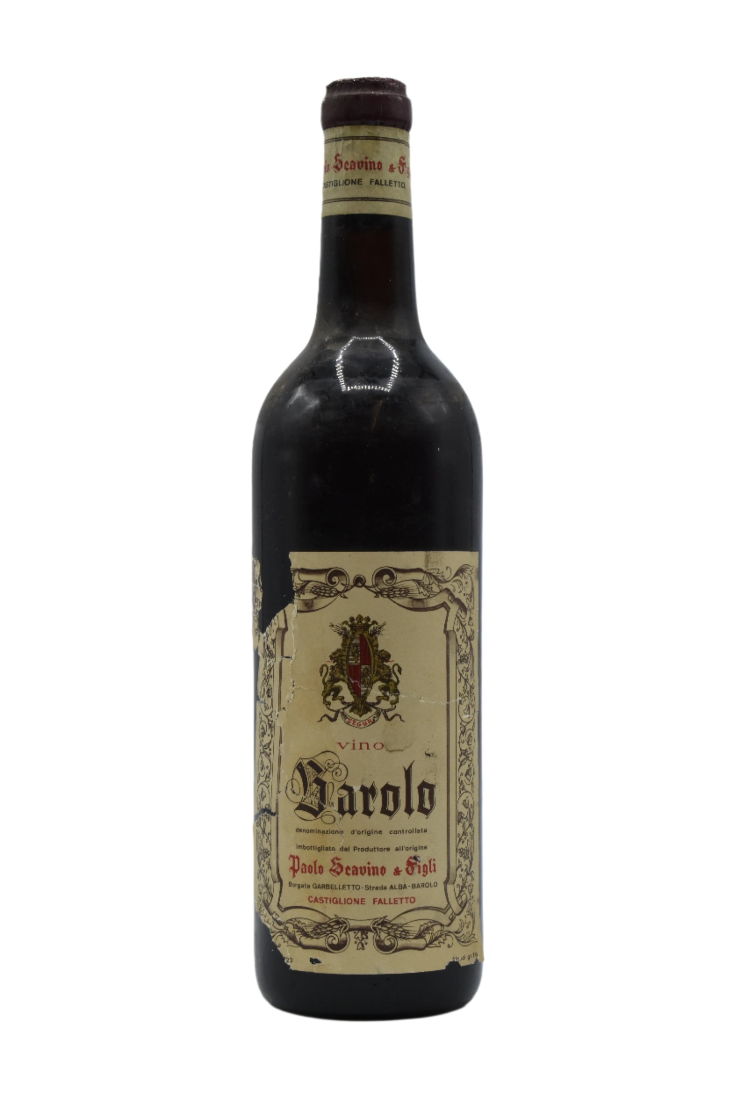 1965 Paolo Scavino, Barolo Castigline Falletto 750ml - Walker Wine Co.