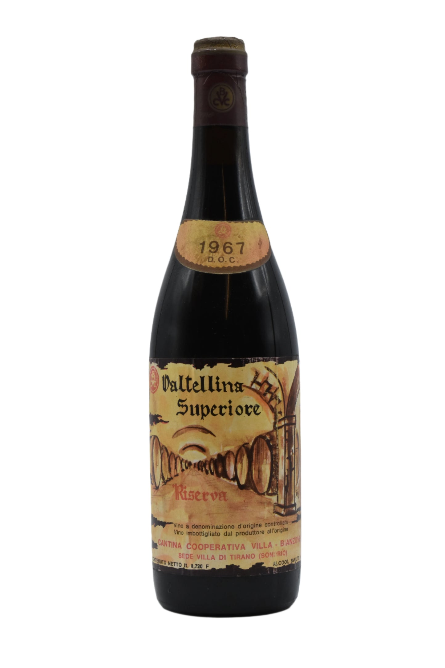 1967 Cantina Cooperativa 'Villa' Bianzone, Valtellina Superiore Riserva 750ml - Walker Wine Co.