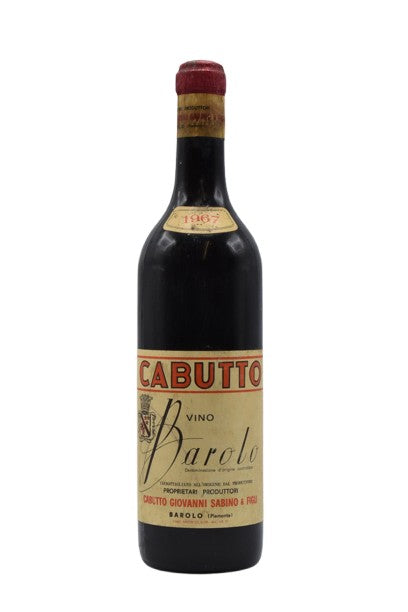1967 Cabutto (G.), Barolo 750ml - Walker Wine Co.