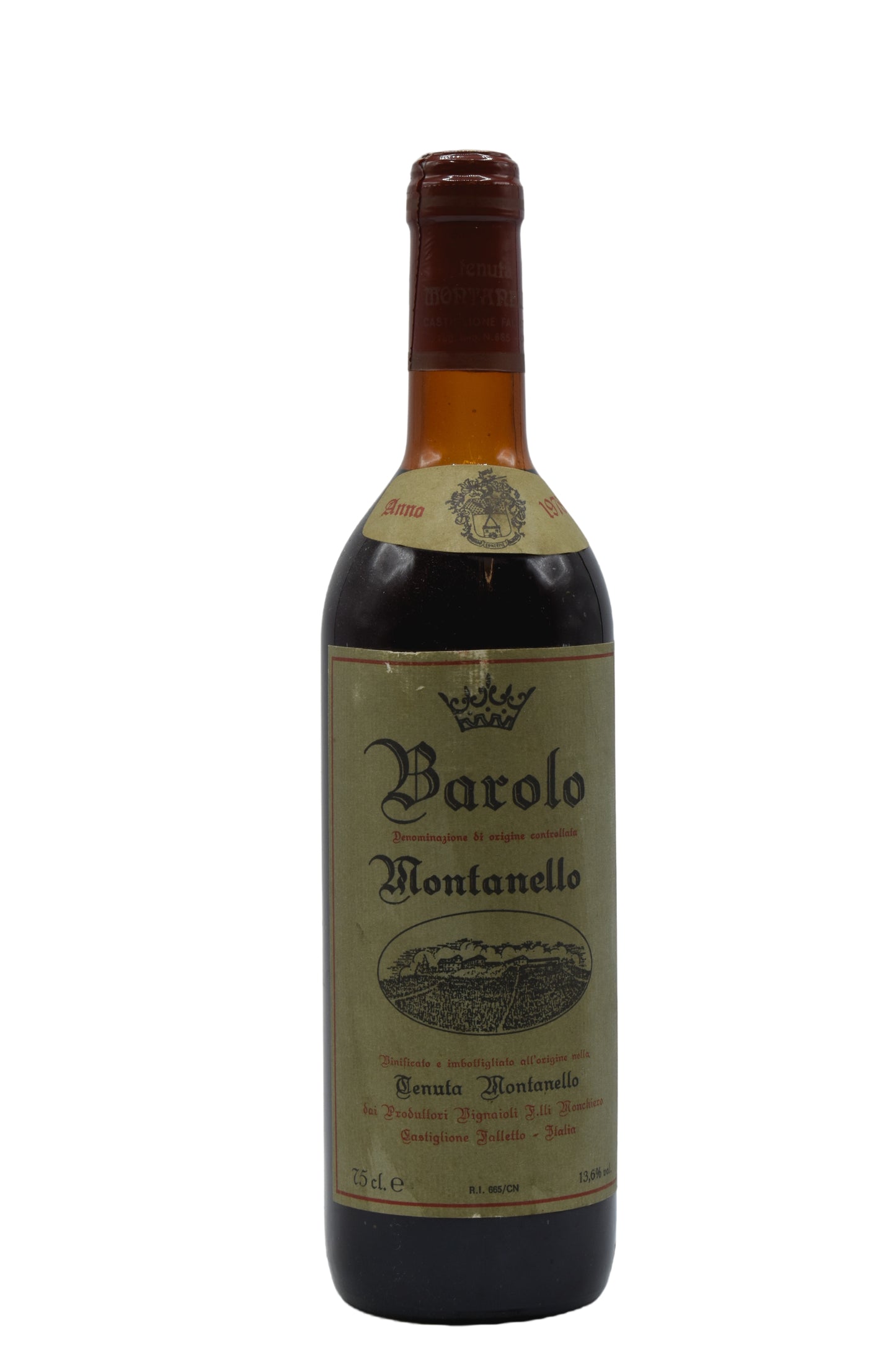 1978 Fratelli Monchiero Barolo Castiglione Falletto Montanello 750ml - Walker Wine Co.