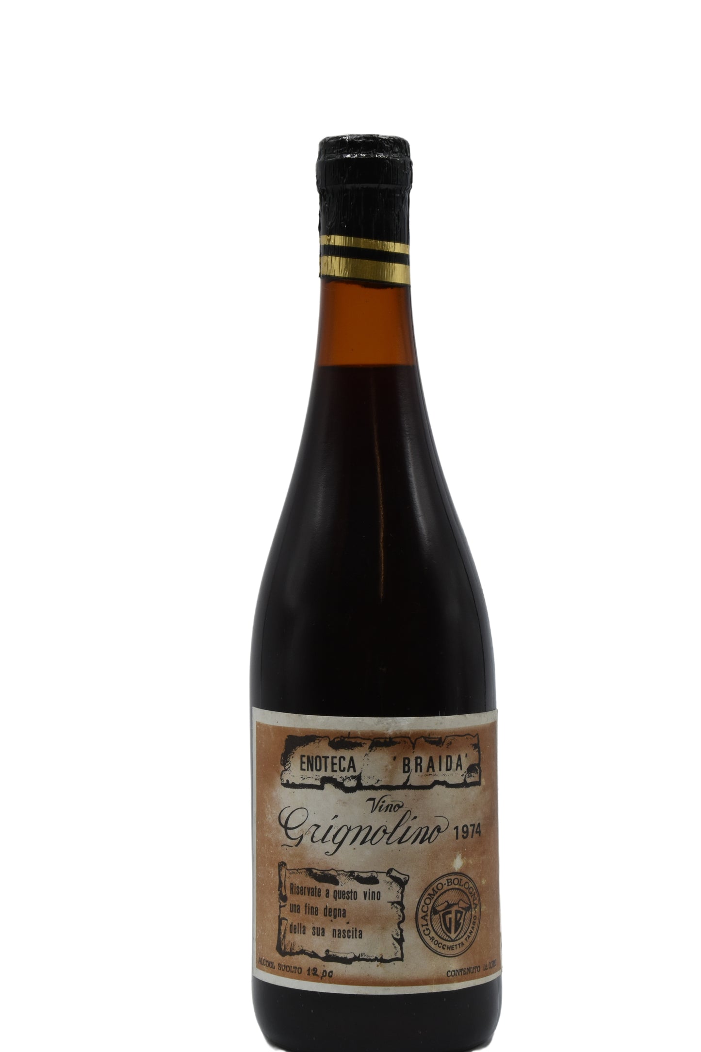1974 Giacomo Bologna, Enoteca Braida, Grignolino 750ml - Walker Wine Co.