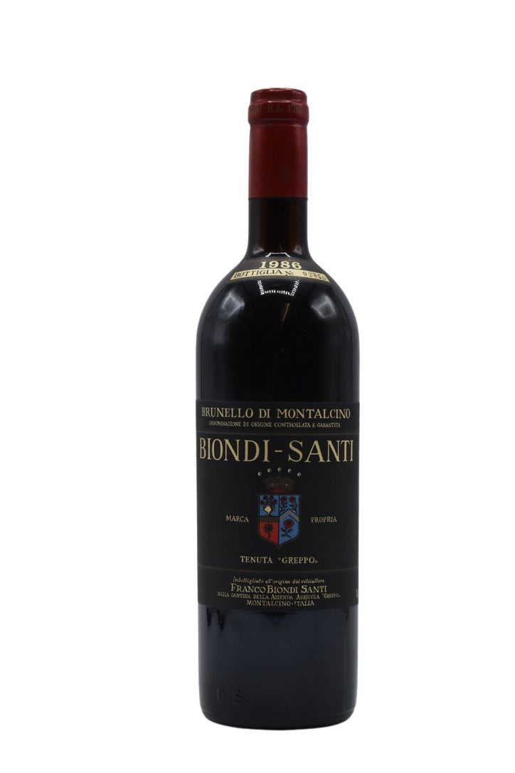 1986 Biondi Santi, Brunello di Montalcino Tenuta "Greppo" 750ml - Walker Wine Co.