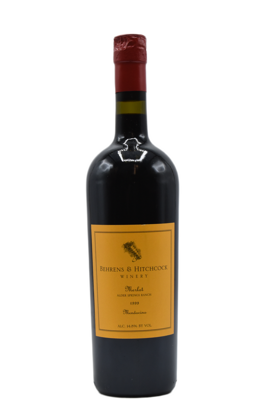 1999 Behrens & Hitchcock, Alder Springs Ranch, Mendocino Merlot 750ml - Walker Wine Co.