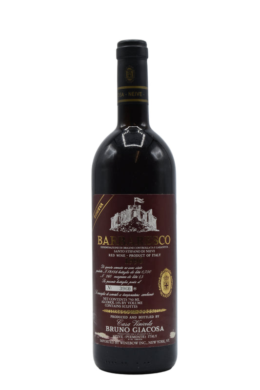 1990 Giacosa, Barbaresco Santa Stefano Riserva 750ml - Walker Wine Co.