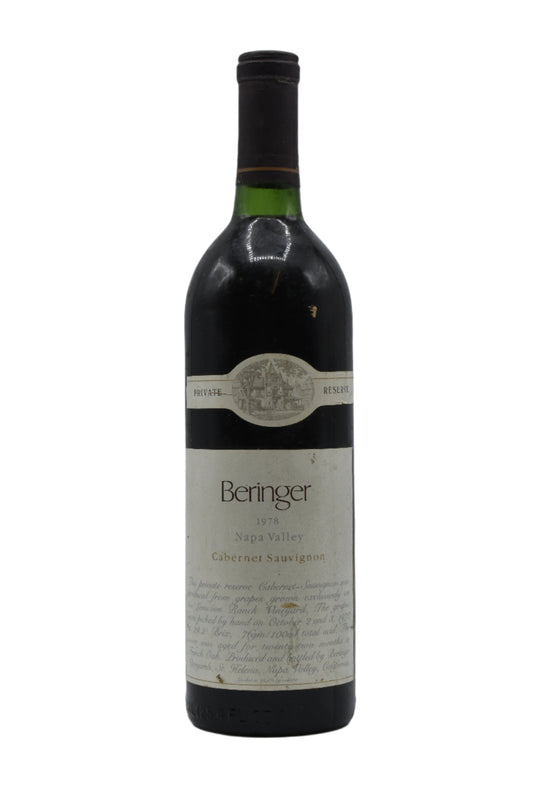 1978 Beringer, Private Reserve Cabernet Sauvignon 750ml - Walker Wine Co.