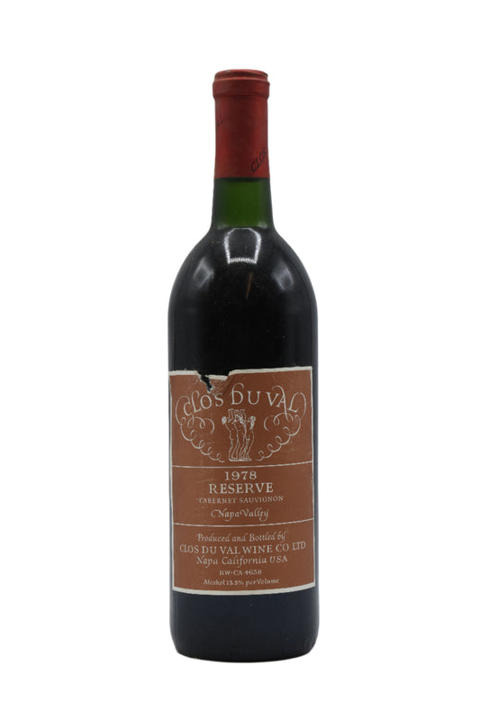 1978 Clos du Val, Cabernet Sauvignon Reserve 750ml - Walker Wine Co.