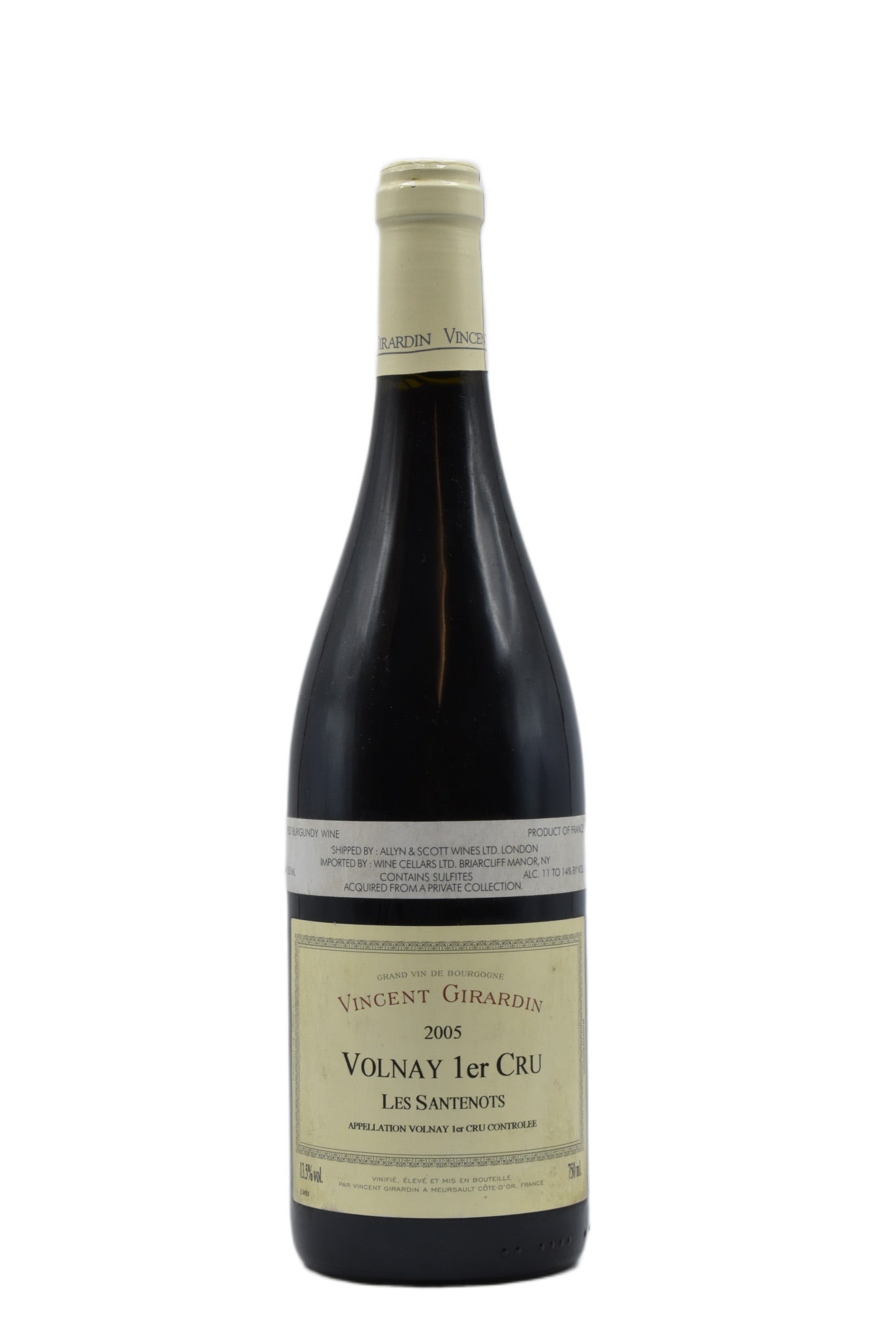 2005 V. Girardin, Volnay 1er Cru Les Santenots  750ml - Walker Wine Co.