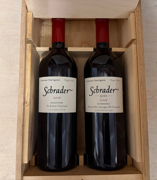 2008 Schrader Mixed 2PK owc (Beckstoffer To Kalon & Rutherford Beckstoffer GIII) - Walker Wine Co.