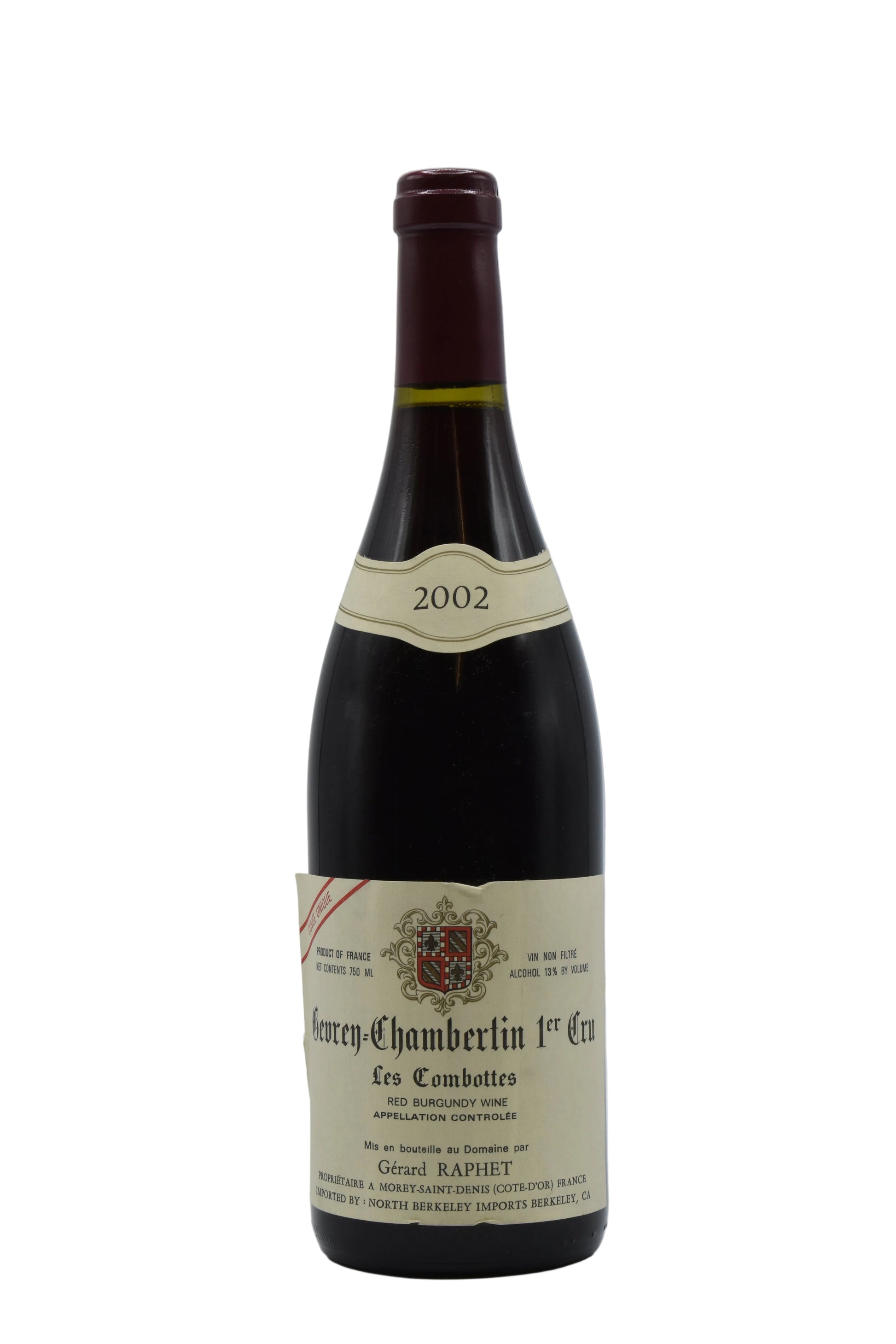 2002 Gerard Raphet, Gevrey-Chambertin 1er Cru Les Combottes  750ml - Walker Wine Co.