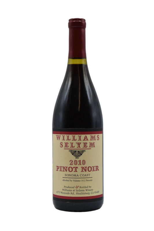 2010 Williams Selyem, Sonoma Coast Pinot Noir 750ml - Walker Wine Co.