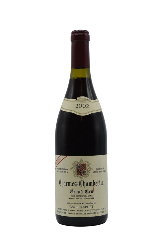 2002 Gerard Raphet, Charmes Chambertin Grand Cru  Cuvee Unique 750ml - Walker Wine Co.