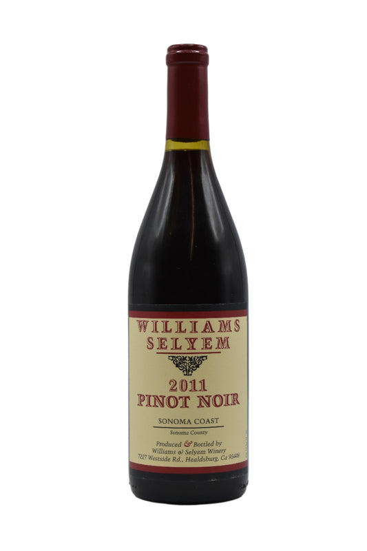 2011 Williams Selyem, Sonoma Coast Pinot Noir 750ml - Walker Wine Co.
