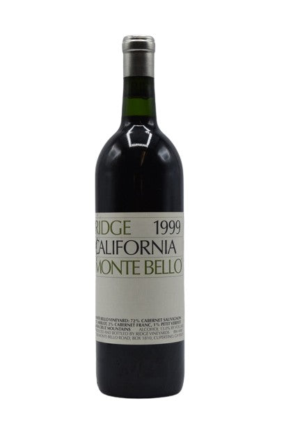 1999 Ridge, Monte Bello 750ml - Walker Wine Co.