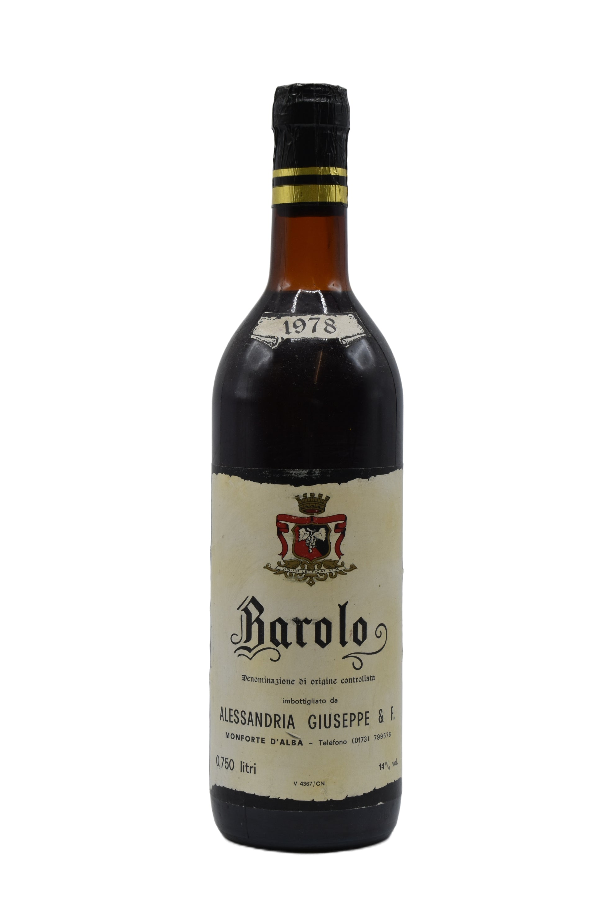 1978 Giuseppe Alessandria Barolo 750ml - Walker Wine Co.