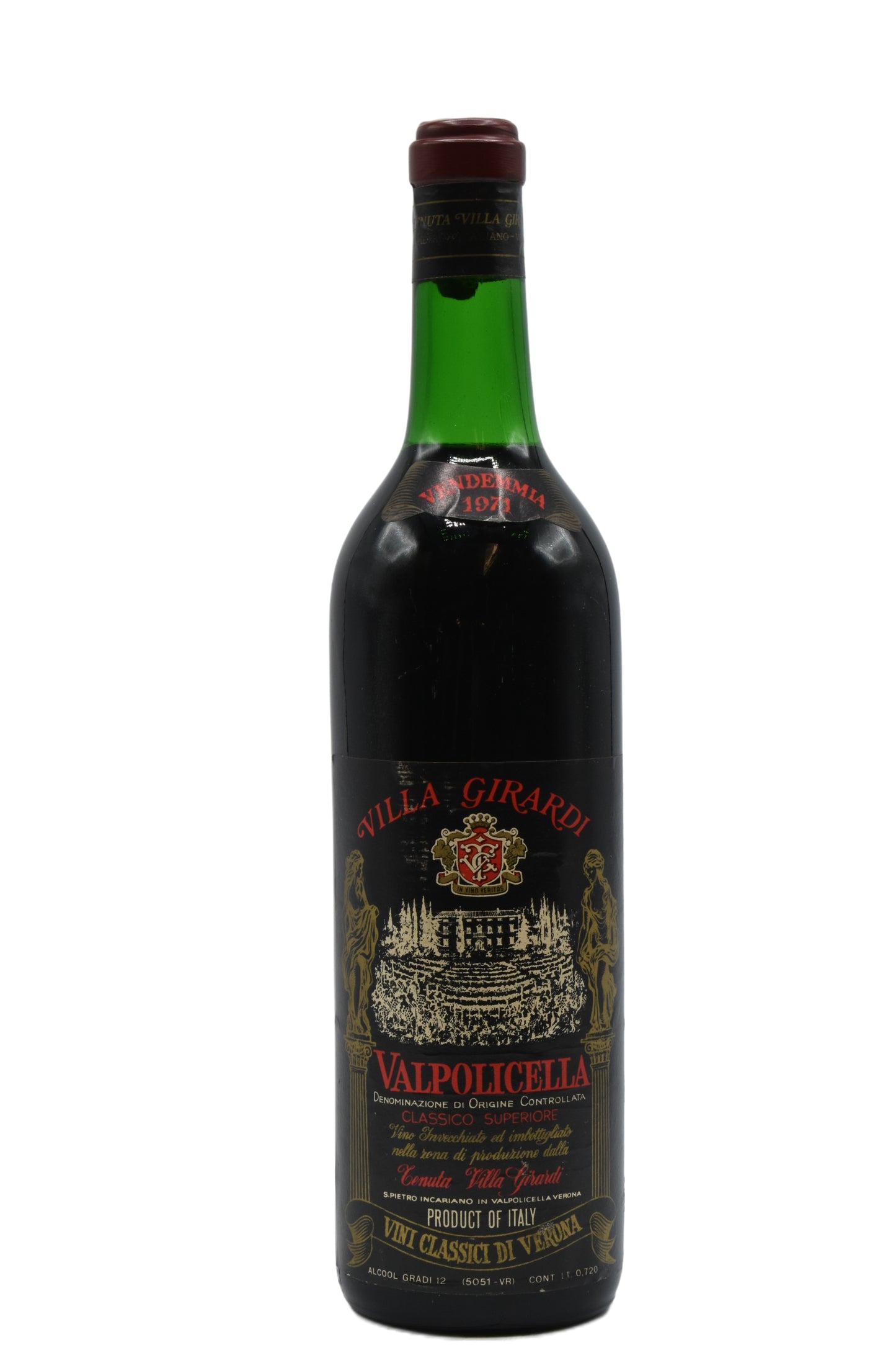 1971 Villa Girardi, Valpollicella Classico Superiore 750ml - Walker Wine Co.