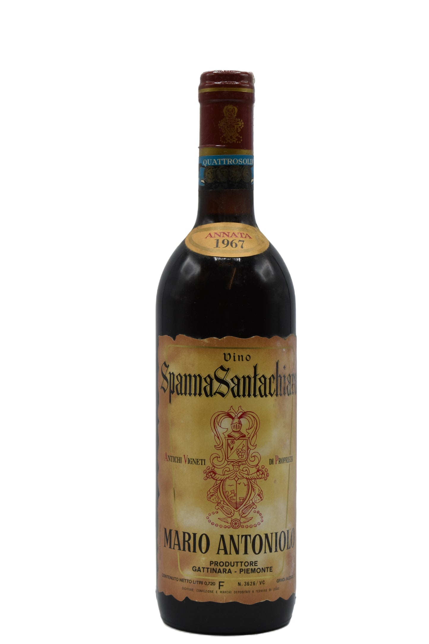 1967 Antoniolo, Spanna Santachiara Riserva Speciale 750ml - Walker Wine Co.