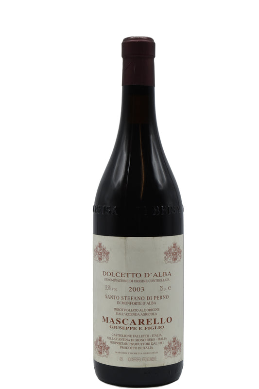 2003 Mascarello (Giuseppe), Dolcetto d'Alba, Santo Stefano di Perno 750ml - Walker Wine Co.