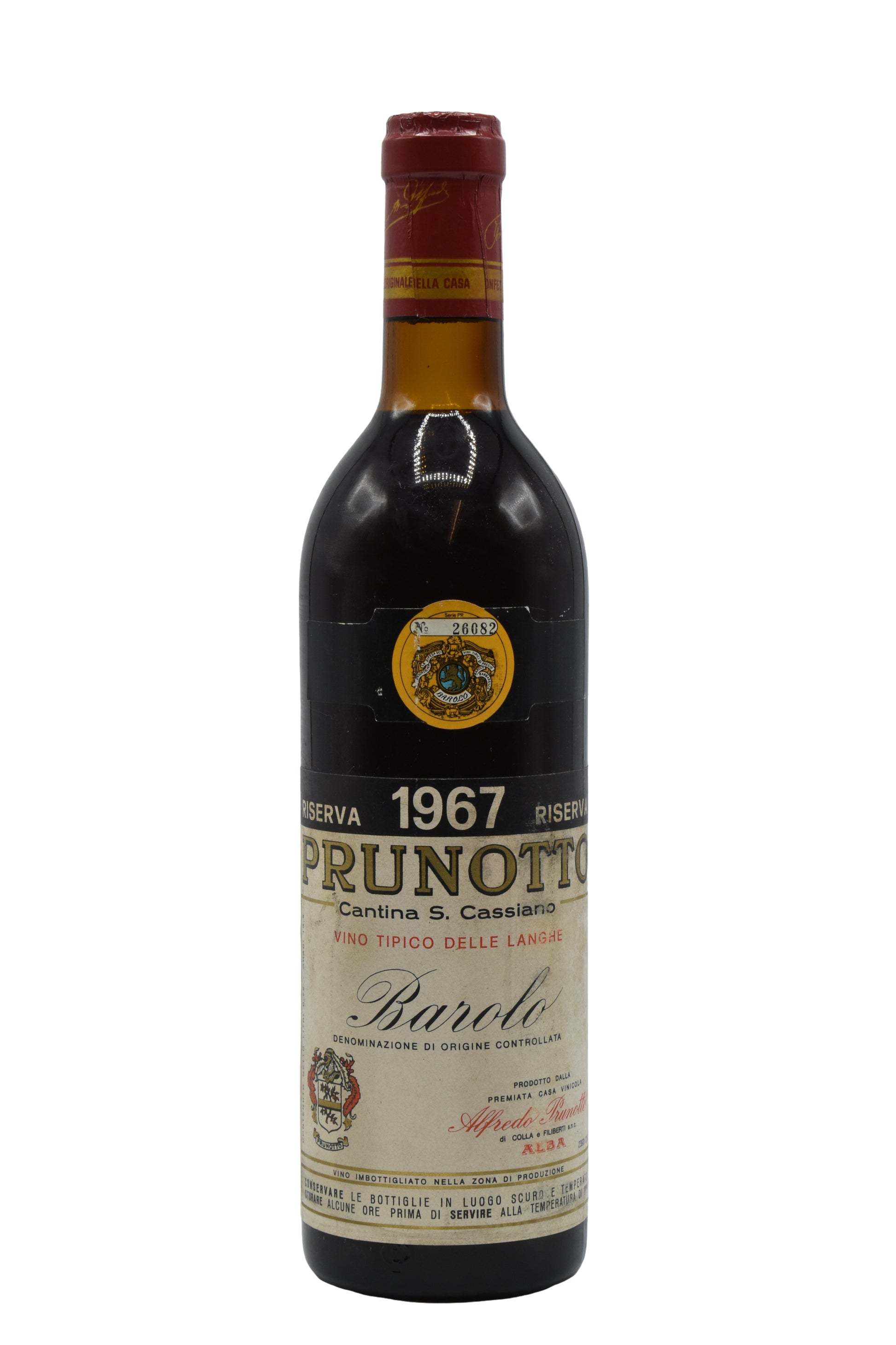 1967 Prunotto, Barolo Riserva 750ml - Walker Wine Co.