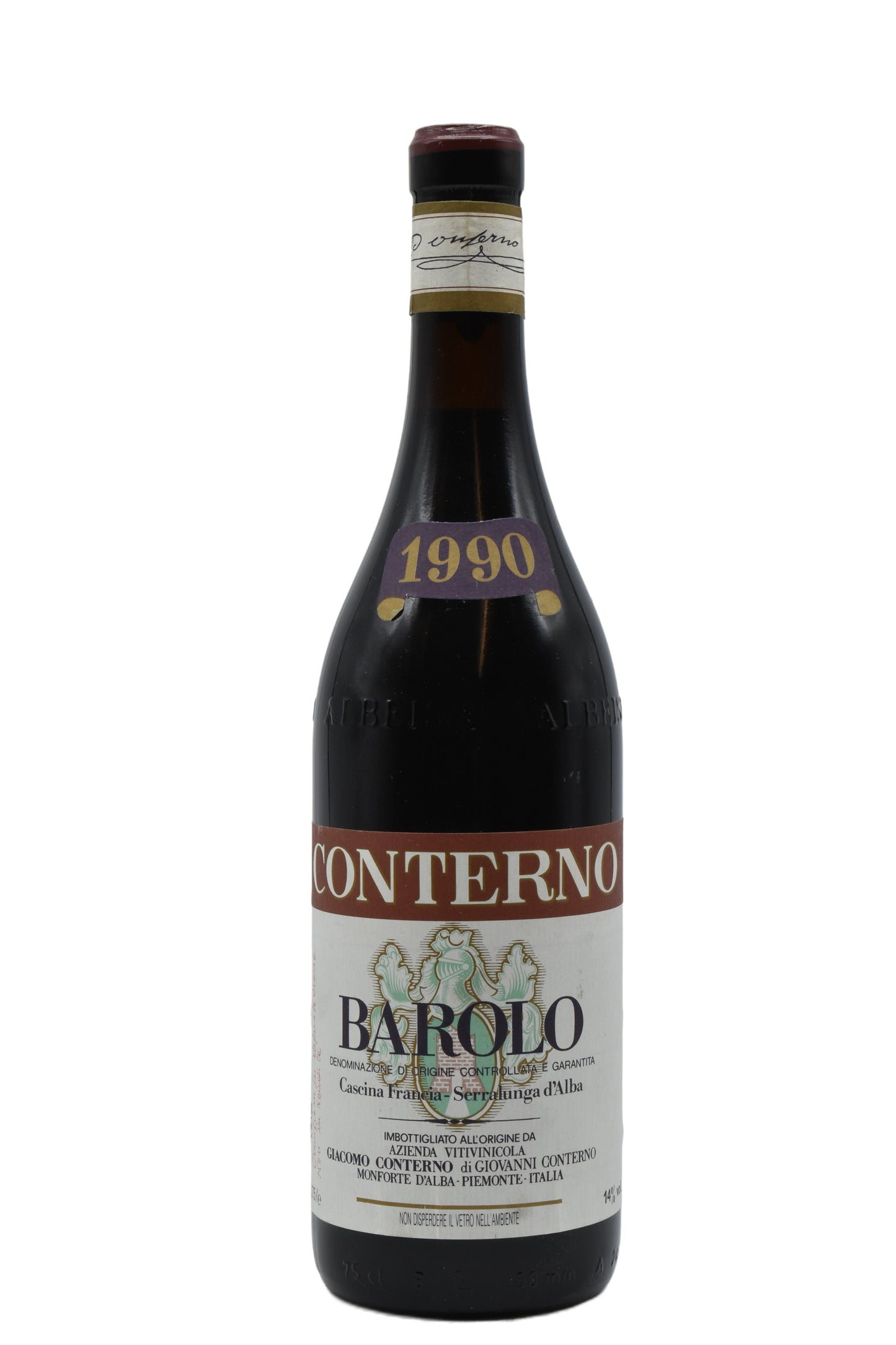 1990 Conterno (Giacomo), Barolo Cascinca Francia 750ml - Walker Wine Co.