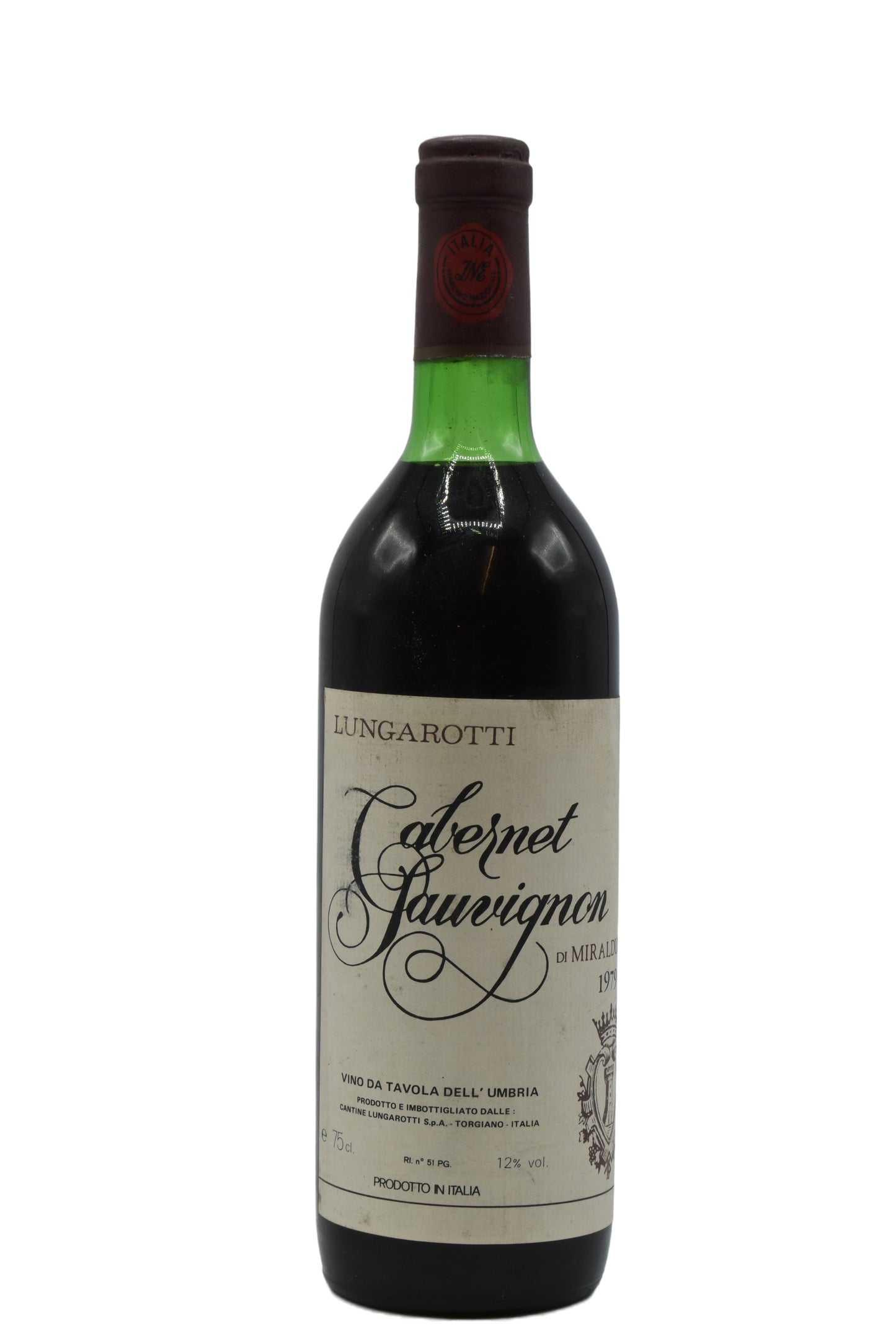 1979 Lungarotti, Cabernet Sauvignon di Miralduolo 750ml - Walker Wine Co.