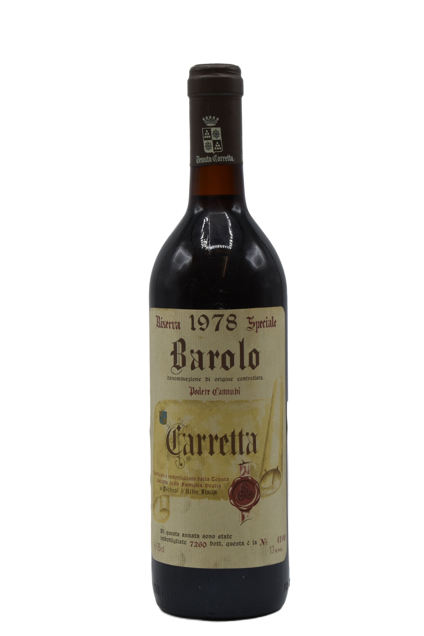 1978 Tenuta Carretta, Barolo Riserva Speciale 750ml - Walker Wine Co.