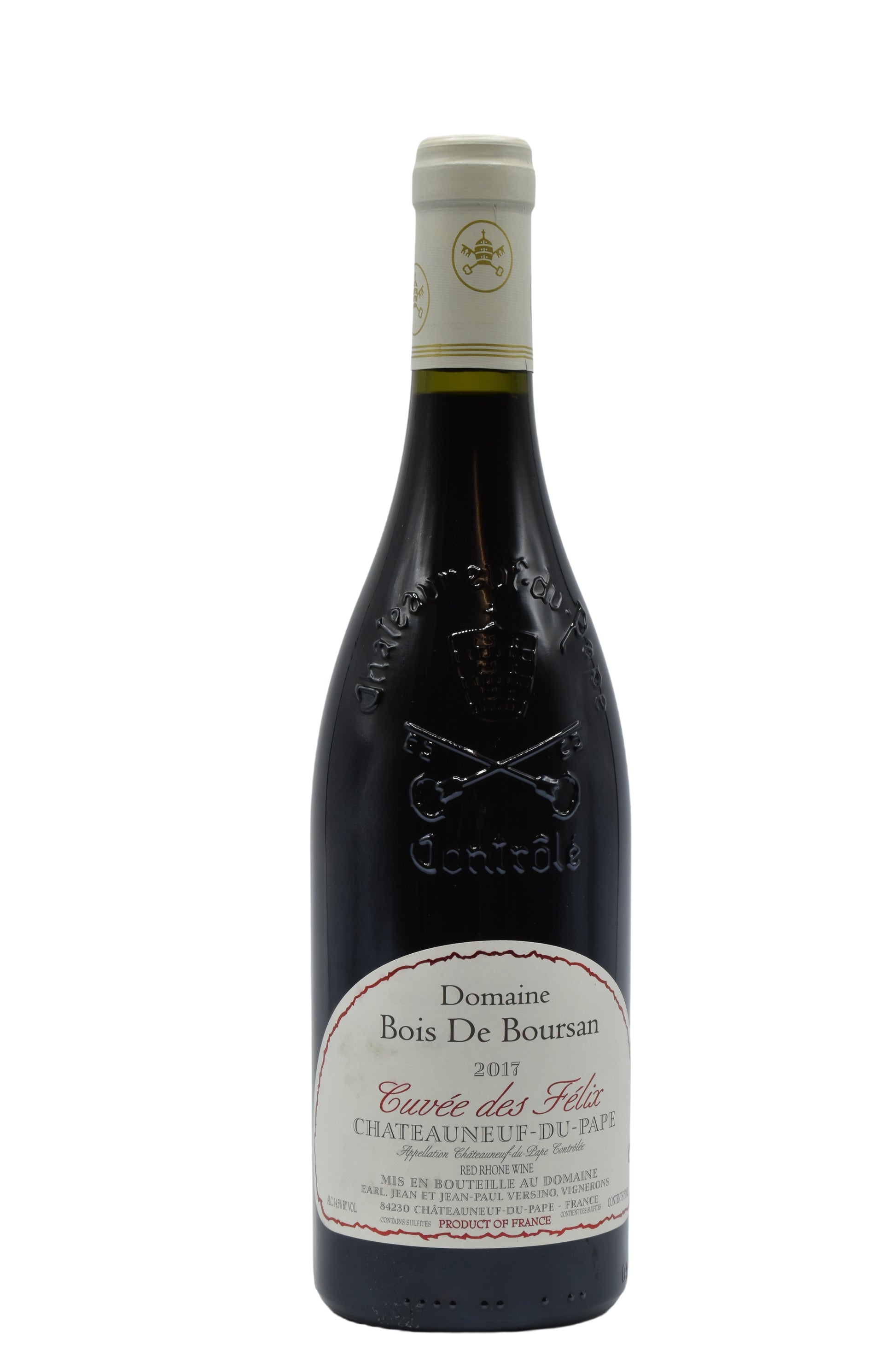 2017 Domaine Bois de Boursan, Chateauneuf-du-Pape "Cuvee des Felix" 750ml - Walker Wine Co.