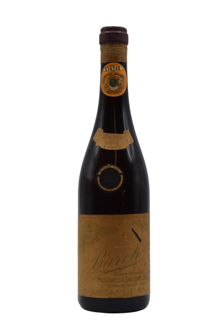 1961 Mascarello (Giuseppe), Barolo Riserva  720ml - Walker Wine Co.