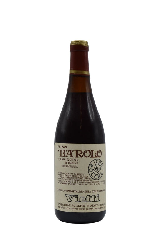 1967 Vietti, Barolo Cru Rocche 750ml - Walker Wine Co.
