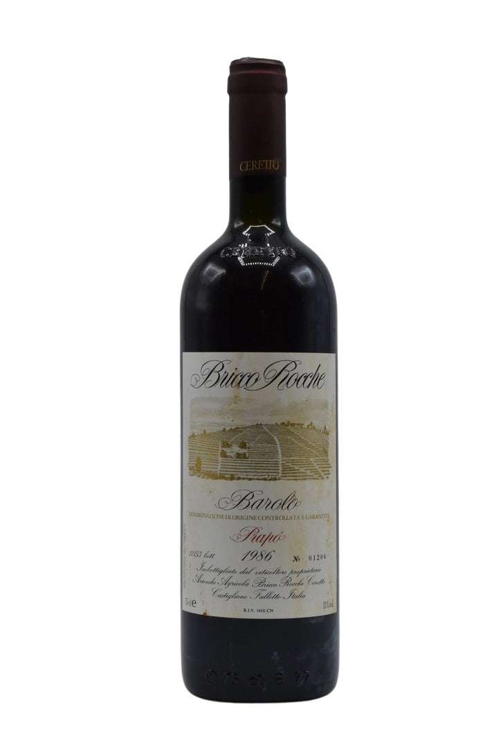 1986 Ceretto, Barolo Bricco Rocche Prapo 750ml - Walker Wine Co.