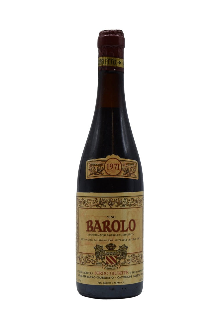 1971 Sordo (G.) Barolo, Castiglione Falletto 750ml - Walker Wine Co.